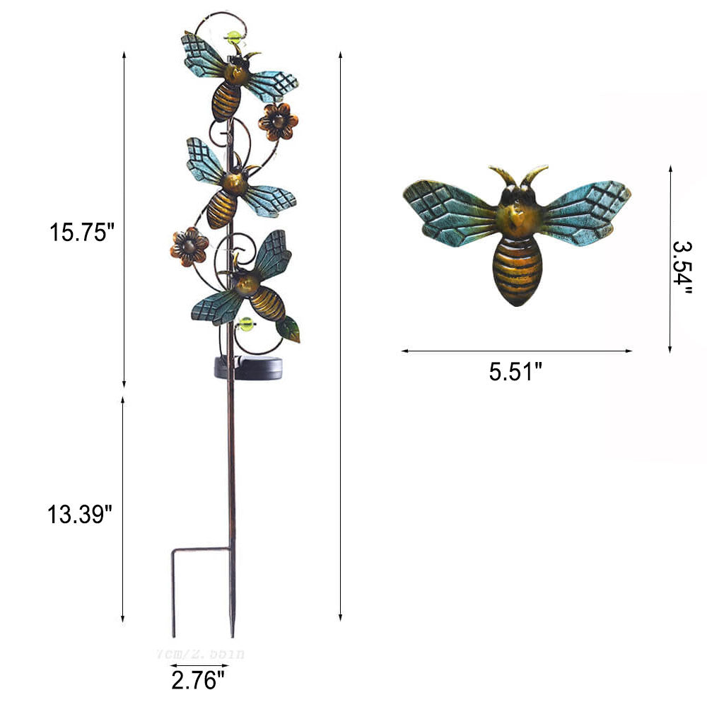 Rynx | GardenGlow Solar Garden Light | Metal Design | Butterfly, Dragonfly, Hummingbird | Landscape Lighting