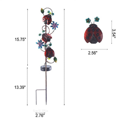 Rynx | GardenGlow Solar Garden Light | Metal Design | Butterfly, Dragonfly, Hummingbird | Landscape Lighting
