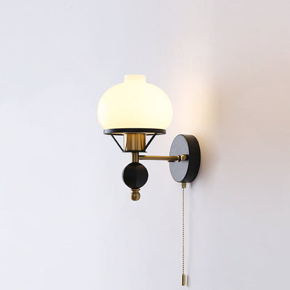 Rynx | GeoLuxe French Geometric Wall Lamp | Iron & Glass | 1-Light Design for Living Room