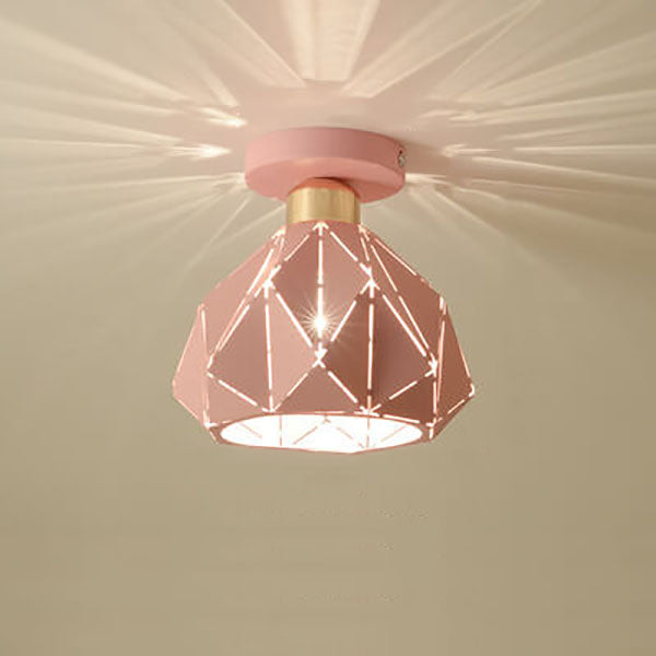 Rynx | CrystalDome Semi-Flush LED Ceiling Light | Modern Design | Diamond Look | Energy Saving | Color Variety