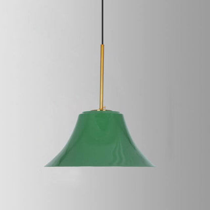 Rynx | RetroDome Industrial Vintage Pendant Light | Green Iron Dome Design | Single Light | Rustic Ceiling Lighting