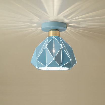 Rynx | CrystalDome Semi-Flush LED Ceiling Light | Modern Design | Diamond Look | Energy Saving | Color Variety