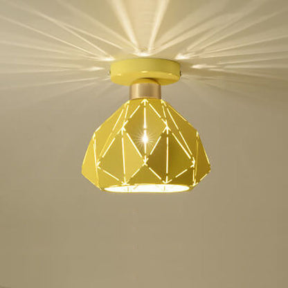 Rynx | CrystalDome Semi-Flush LED Ceiling Light | Modern Design | Diamond Look | Energy Saving | Color Variety