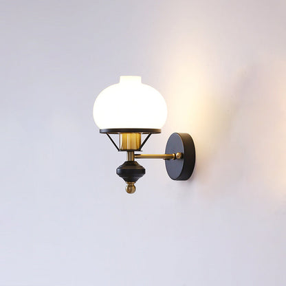 Rynx | GeoLuxe French Geometric Wall Lamp | Iron & Glass | 1-Light Design for Living Room