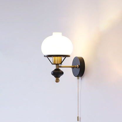 Rynx | GeoLuxe French Geometric Wall Lamp | Iron & Glass | 1-Light Design for Living Room