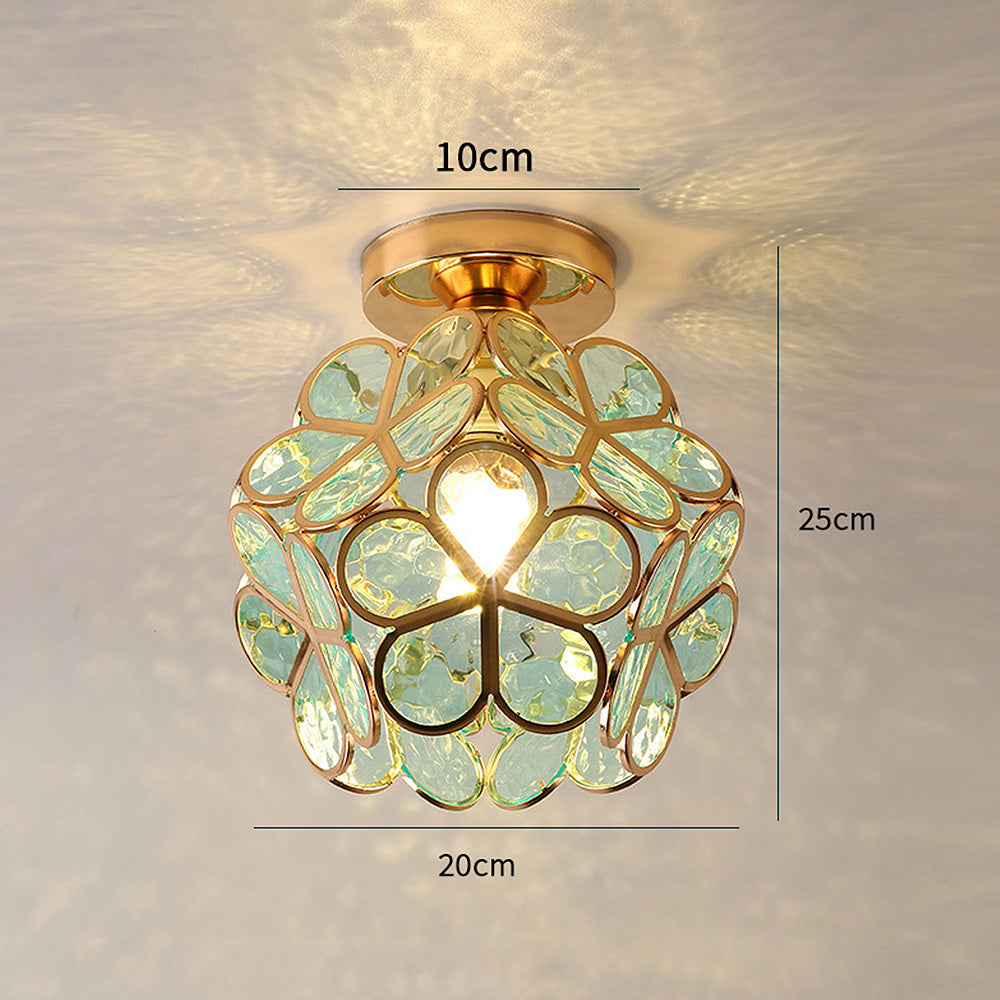Rynx | Glass flower ceiling light - FloraGlow