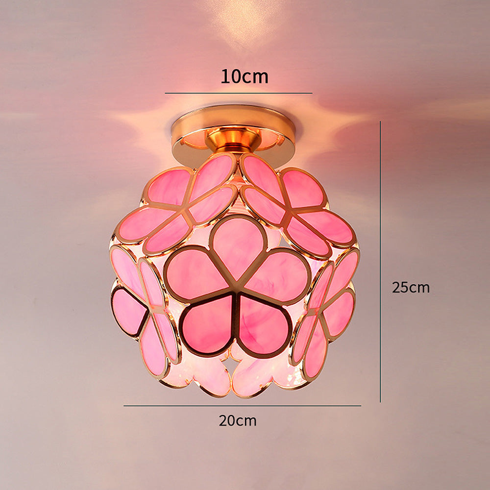Rynx | Glass flower ceiling light - FloraGlow