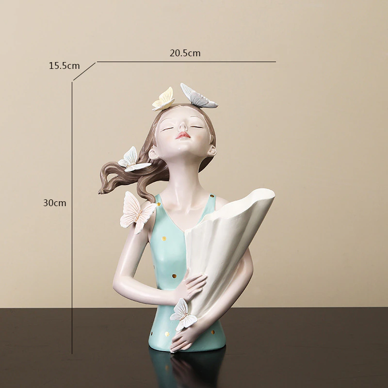 Rynx Butterfly Forest Girls Figurine Vase