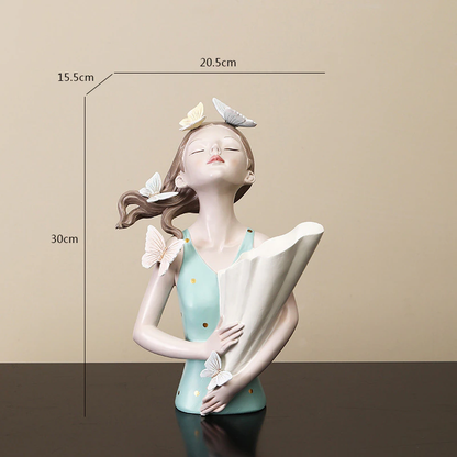 Rynx Butterfly Forest Girls Figurine Vase