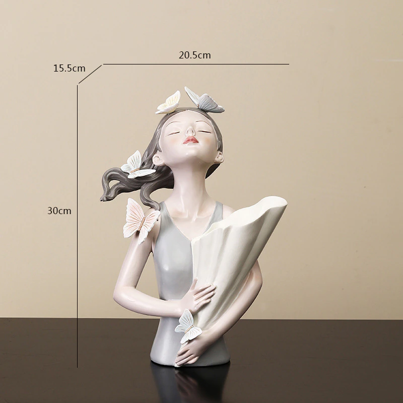 Rynx Butterfly Forest Girls Figurine Vase