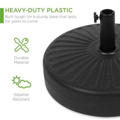 Rynx | Plastic Outdoor Umbrella Base Pole Holder Accessory with Adjustable Knob