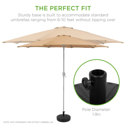Rynx | Plastic Outdoor Umbrella Base Pole Holder Accessory with Adjustable Knob