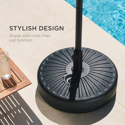 Rynx | Plastic Outdoor Umbrella Base Pole Holder Accessory with Adjustable Knob