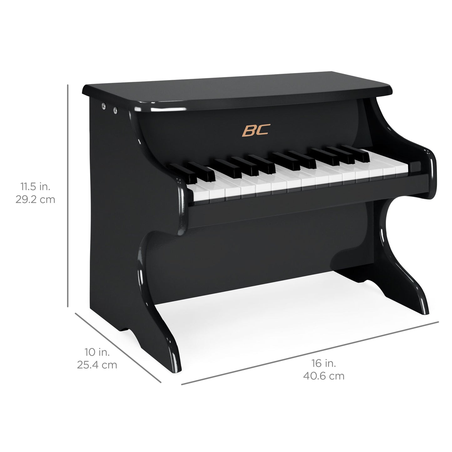Rynx | Kids 25-Key Wooden Learning Mini Piano with Key Note Stickers, Music Book