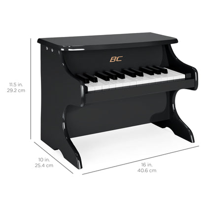 Rynx | Kids 25-Key Wooden Learning Mini Piano with Key Note Stickers, Music Book