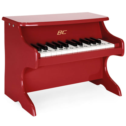Rynx | Kids 25-Key Wooden Learning Mini Piano with Key Note Stickers, Music Book