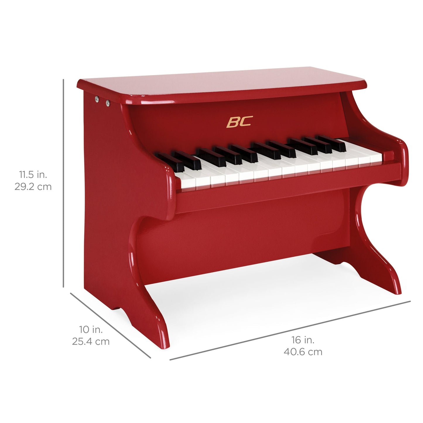 Rynx | Kids 25-Key Wooden Learning Mini Piano with Key Note Stickers, Music Book
