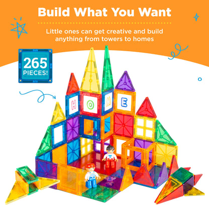 Rynx | 265-piece Child Magnetic Tiles STEM Construction Toy Building Block Set