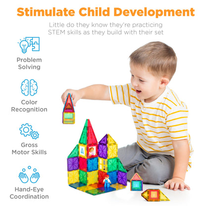Rynx | 265-piece Child Magnetic Tiles STEM Construction Toy Building Block Set