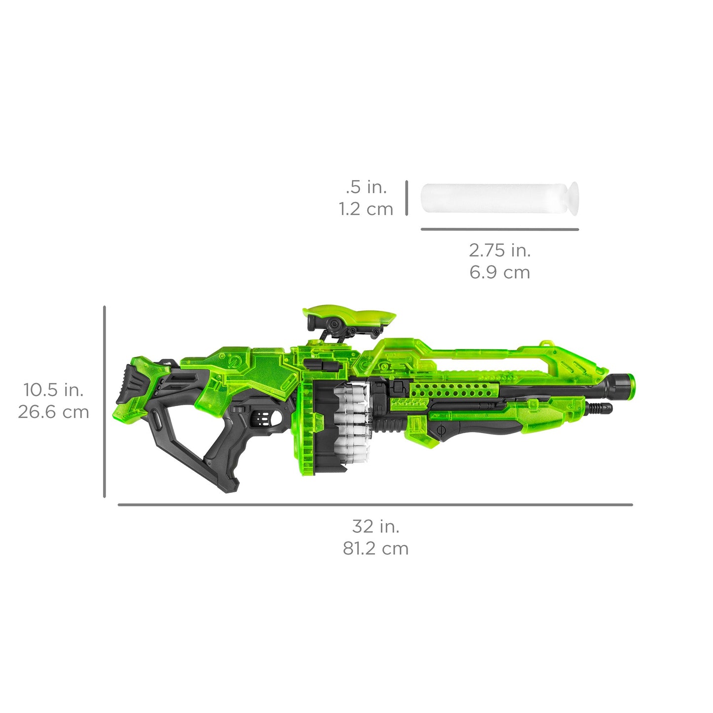 Rynx | Electric Foam Dart Alien Blaster Toy with 40 Self-Illuminating Darts