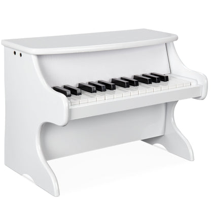 Rynx | Kids 25-Key Wooden Learning Mini Piano with Key Note Stickers, Music Book
