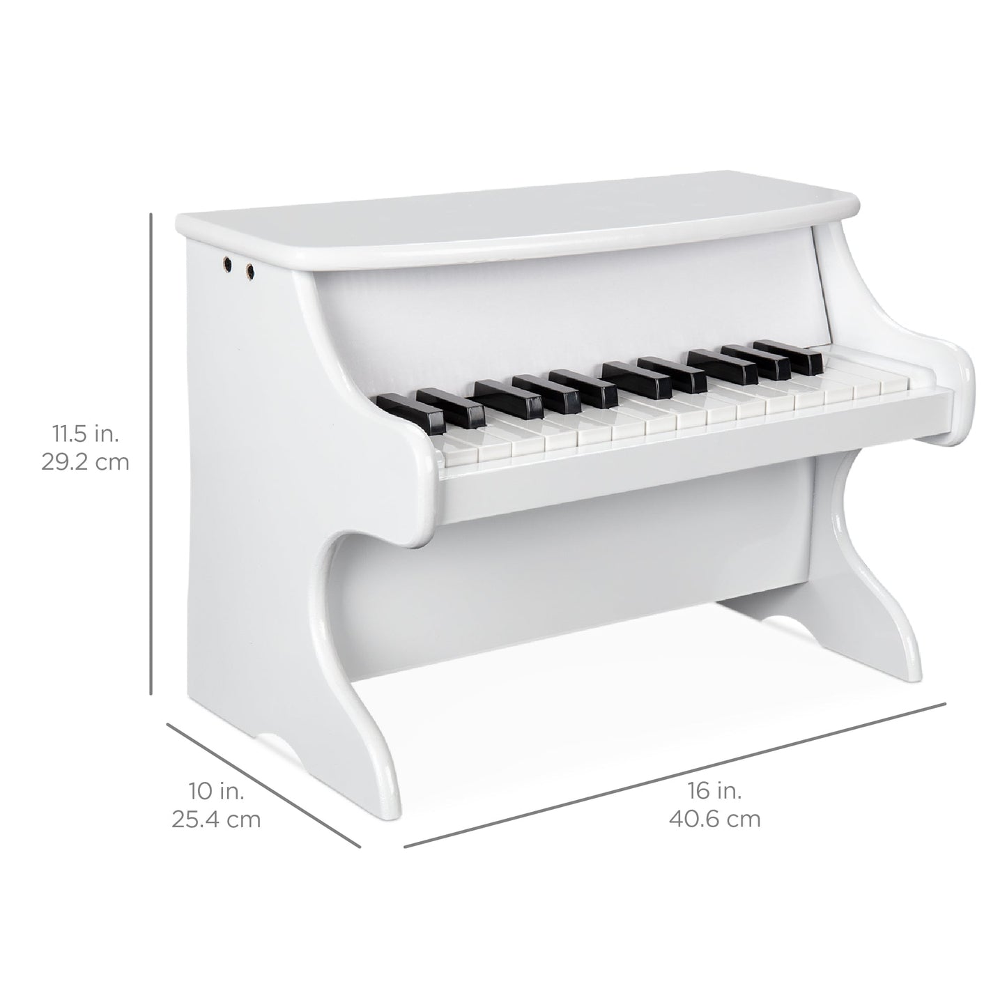 Rynx | Kids 25-Key Wooden Learning Mini Piano with Key Note Stickers, Music Book