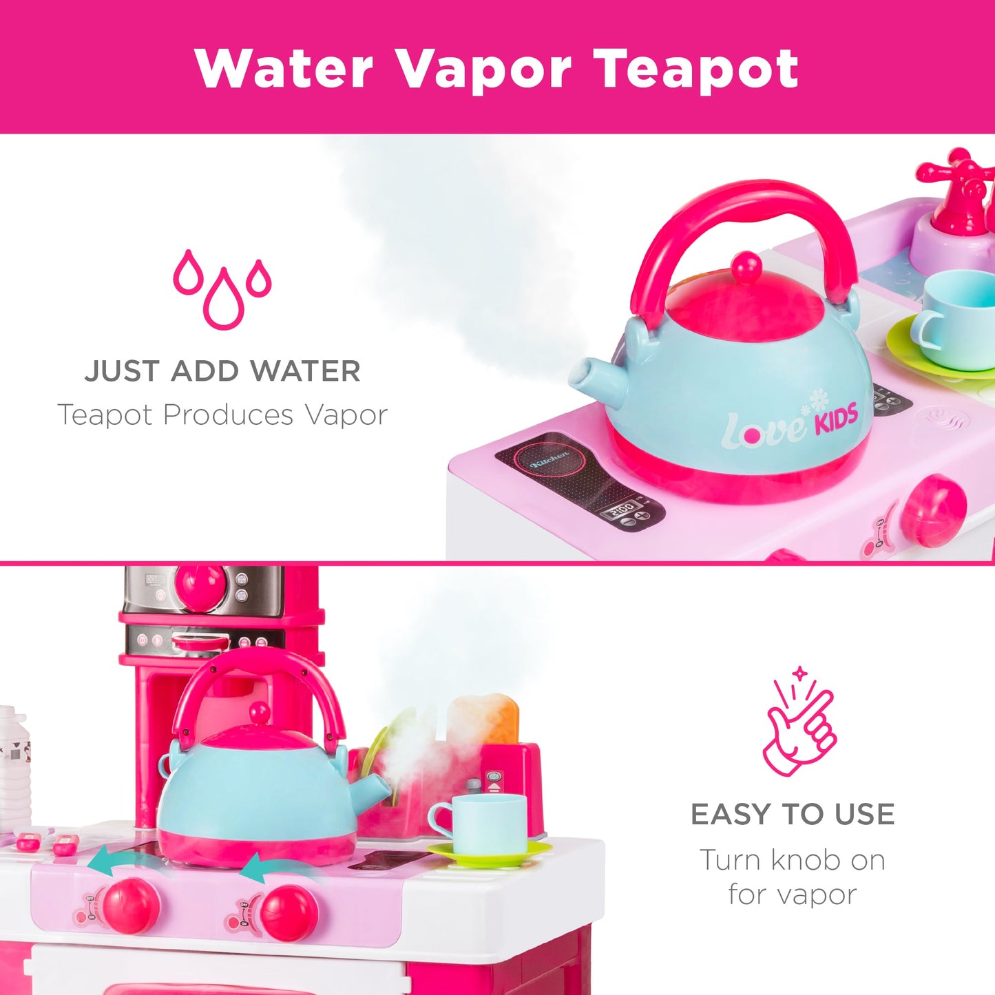 Rynx | Latelekekitchen toy set for kids with steam kettle