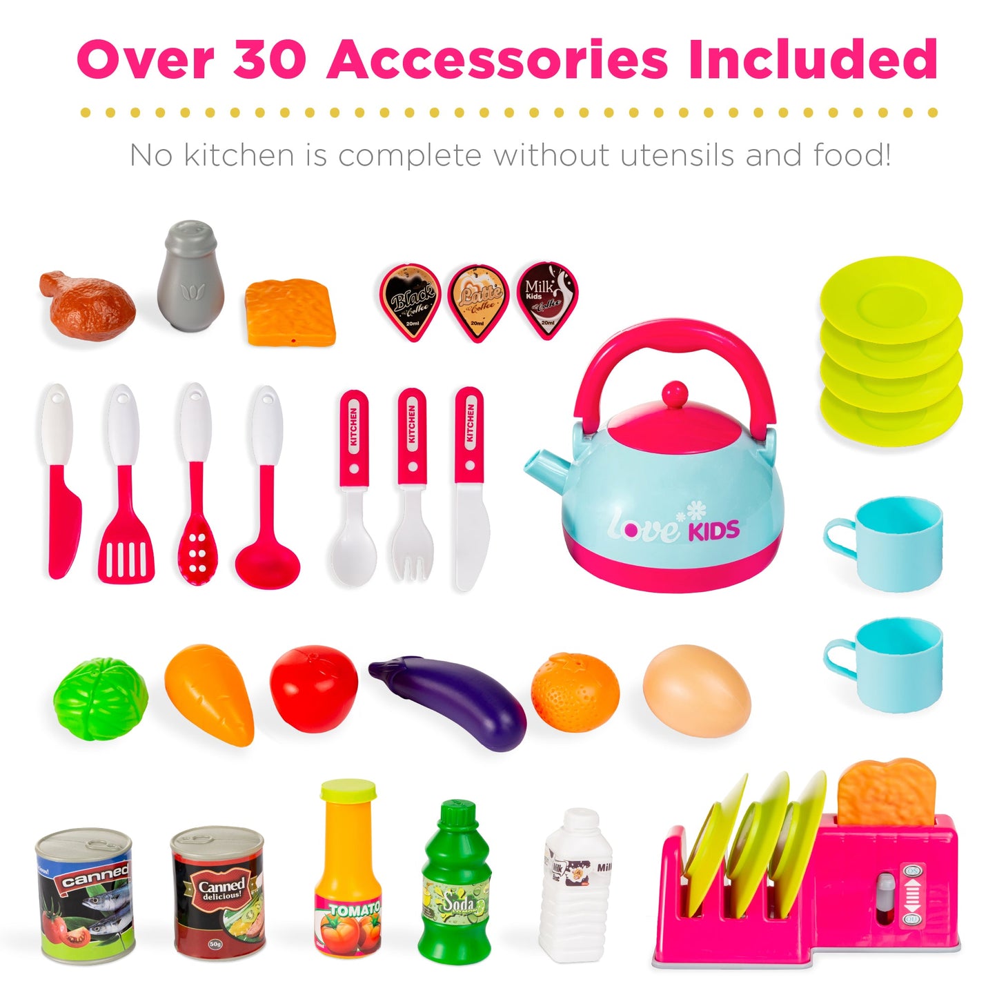 Rynx | Latelekekitchen toy set for kids with steam kettle