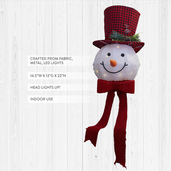 Rynx | 22 Inch Fantasy Illuminated Snowman Tree Topper