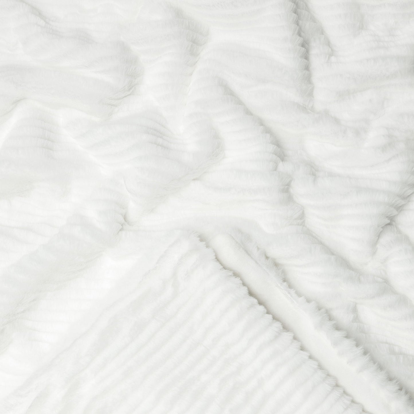 Rynx | Striped Textured Faux Fur Throw Blanket