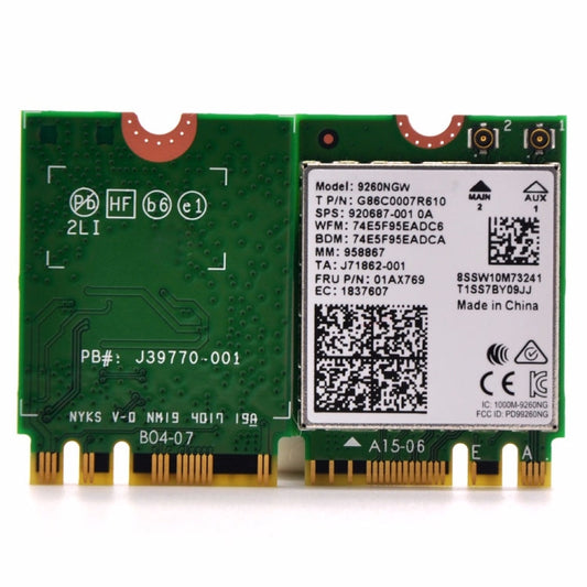Rynx | 9260NGW Wireless-AC Dual Band 802.11ac 1730Mbps Bluetooth 5.0 WLAN network card