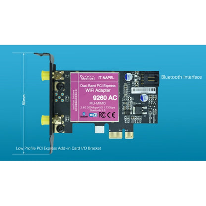 Rynx | 9260NGW New for Intel Dual Band Wireless-AC 9260AC Bluetooth 5.0 5G 1730Mbps Wifi Network Card PK 8265 / 7260 / 8260