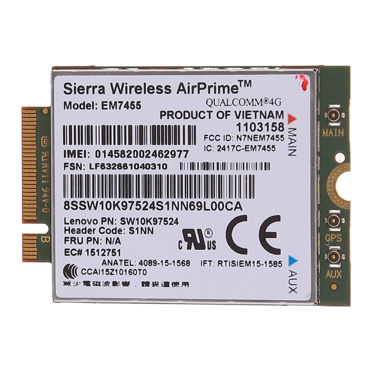 Rynx | EM7455 Sierra Wireless FDD/TDD LTE Cat6 4G Module, 4G CARD for Lenovo Laptop ThinkPad P50 P50S P40 Yoga L460 T460 T460P T460S