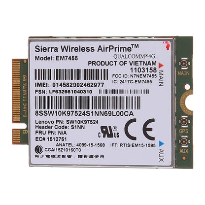 Rynx | EM7455 Sierra Wireless FDD/TDD LTE Cat6 4G Module, 4G CARD for Lenovo Laptop ThinkPad P50 P50S P40 Yoga L460 T460 T460P T460S