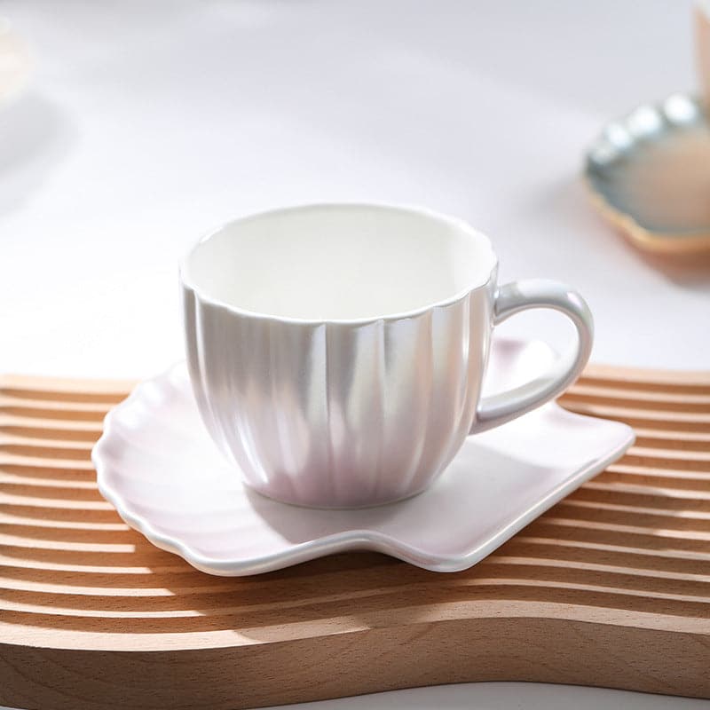 Rynx | Gradient Ocean Coffee Mug with Shell Saucer