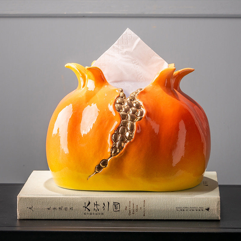 Rynx | Orange Pomegranate Vases Tissue Box Ashtray