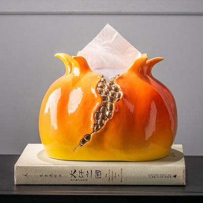 Rynx | Orange Pomegranate Vases Tissue Box Ashtray