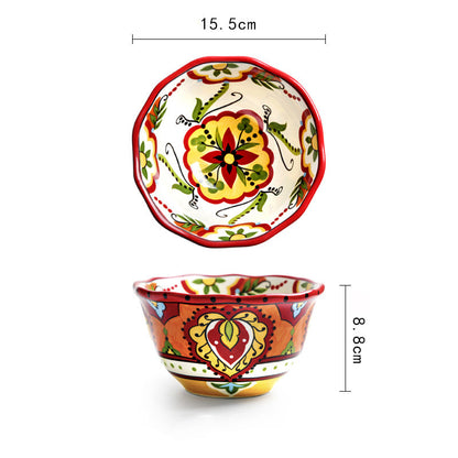 Rynx | Bohemian dinnerware red plates bowls cups