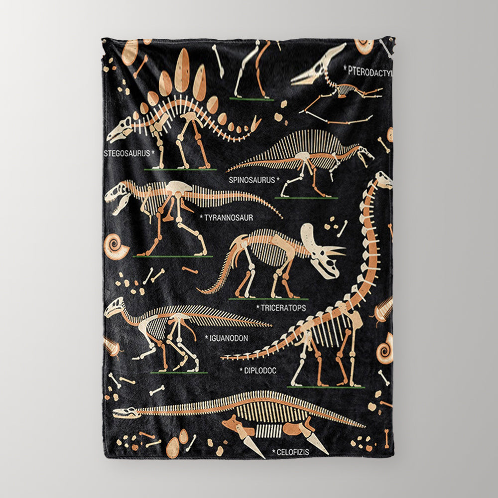 Rynx | Multicolor Doodle Dinosaur Blanket