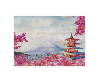 Rynx | Fuji Mountain and Pink Sakura PVC Entrance Mat