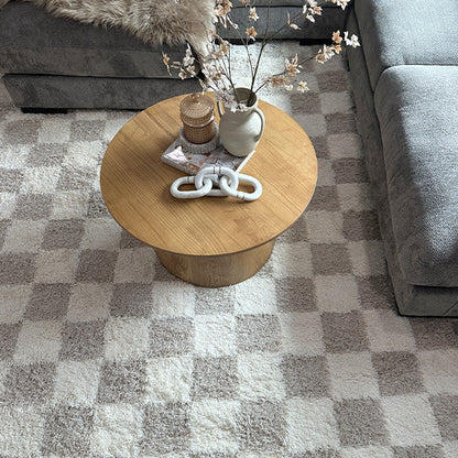 Rynx | Neutral checked carpet flooring
