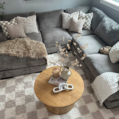 Rynx | Neutral checked carpet flooring