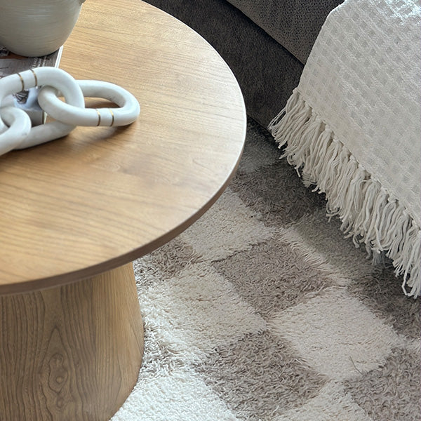 Rynx | Neutral checked carpet flooring