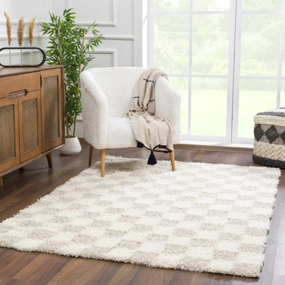 Rynx | Neutral checked carpet flooring