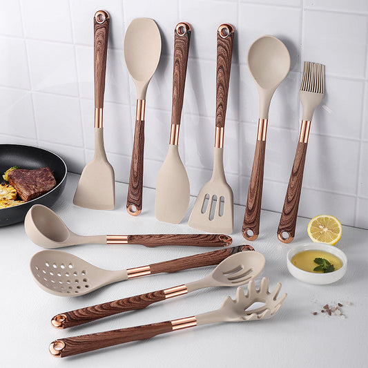 RYNX | Vitrux Silicone Kitchen Utensils Set (10 Pieces)
