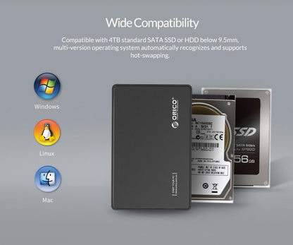 Rynx | ORICO 2.5 inch Type-C Hard Drive Enclosure