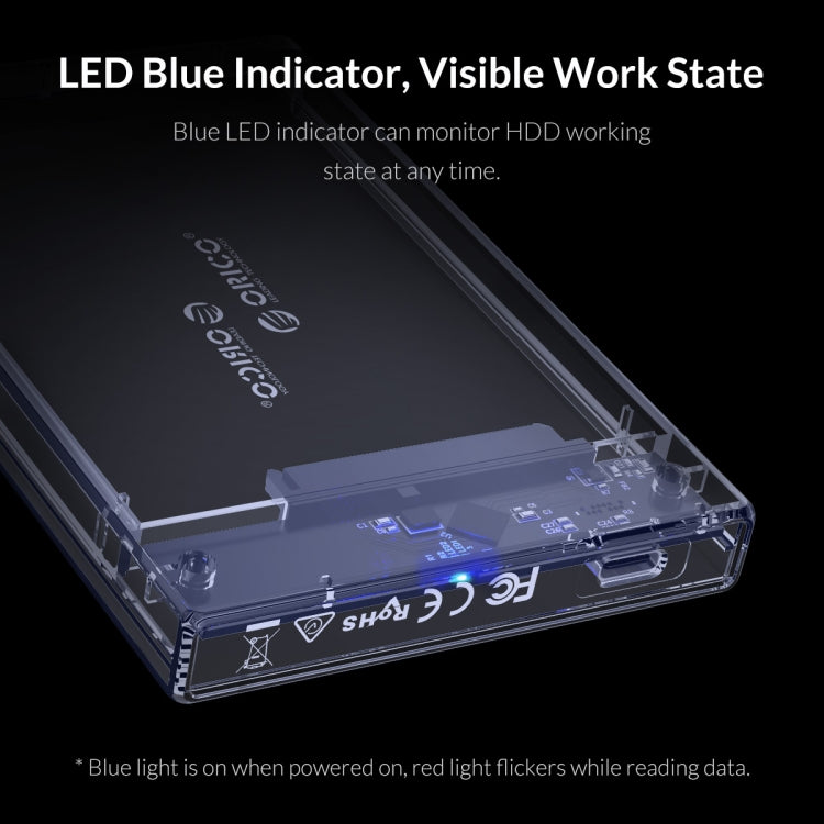 Rynx | Transparent Series 2.5 Inch 10Gbps Hard Drive Enclosure with Stand