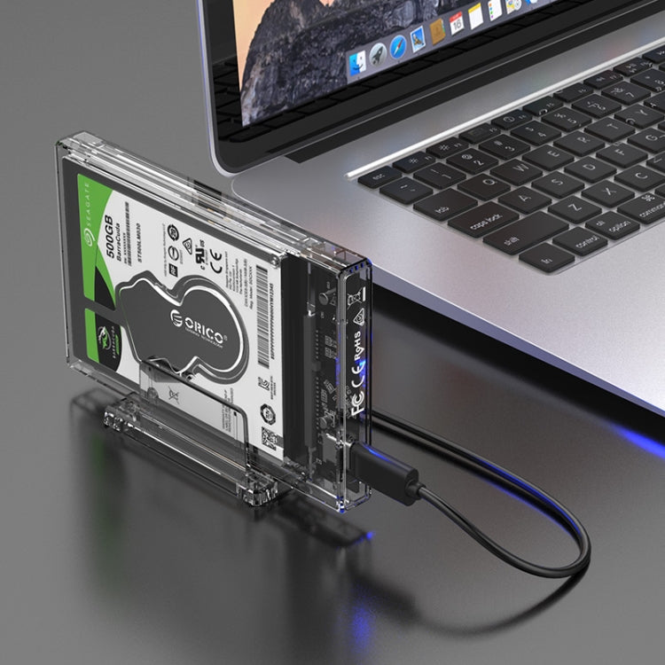 Rynx | Transparent Series 2.5 Inch 10Gbps Hard Drive Enclosure with Stand