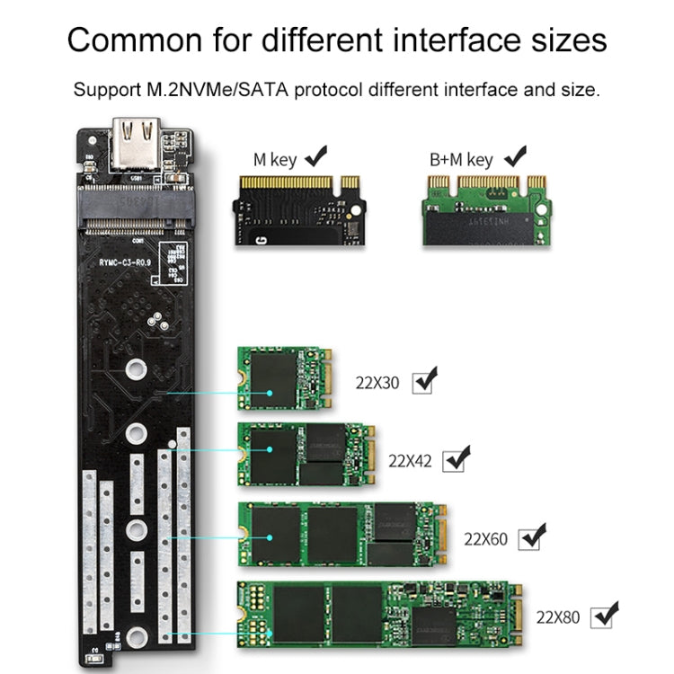 Rynx | ORICO TCM2M-C3 M.2 SSD Dual Protocol Hard Drive Enclosure
