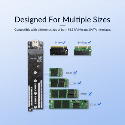 Rynx | ORICO M2PJM-C3 M.2 SSD Dual Protocol Hard Drive Enclosure